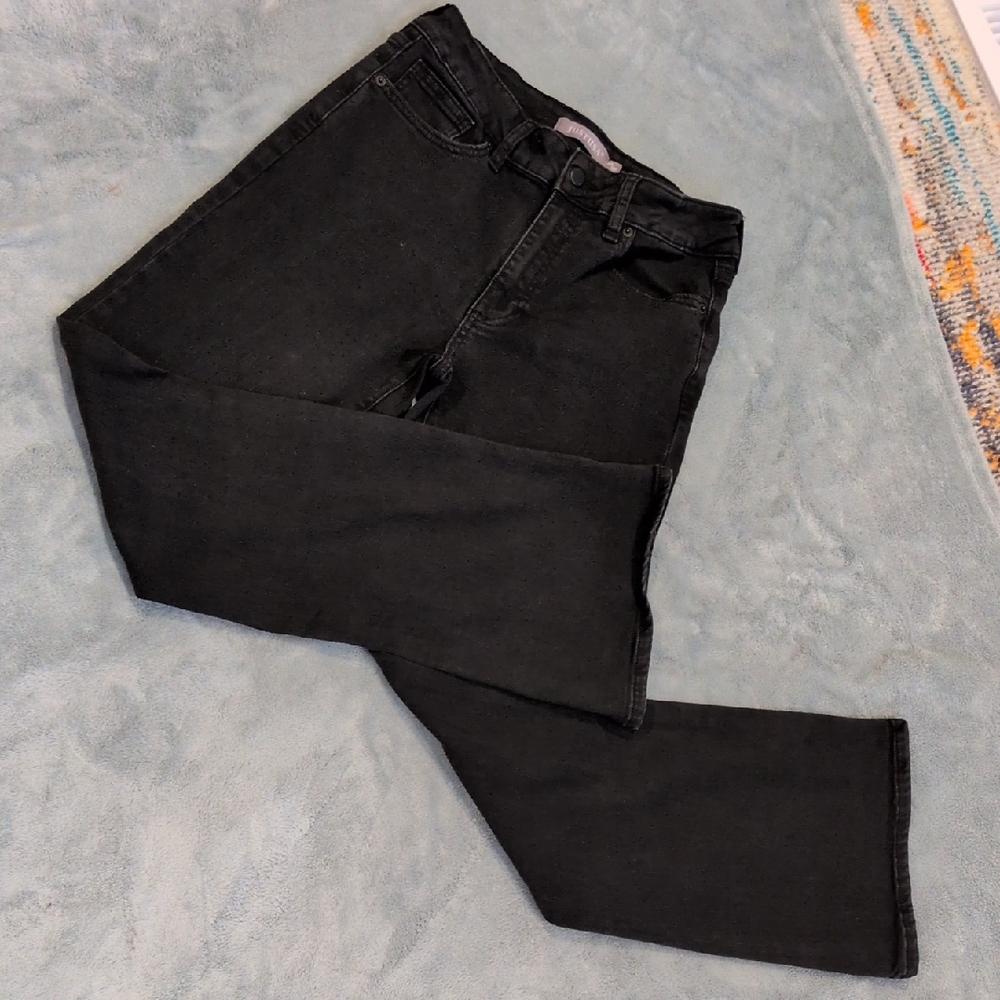 Just USA Women's Straight Leg Black Jeans